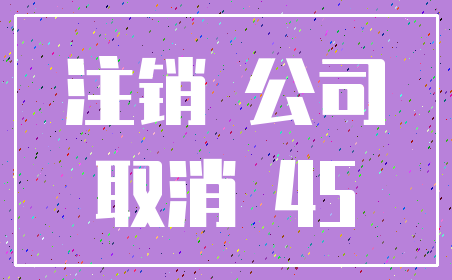 注销 公司_取消 45