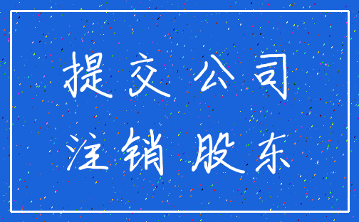 提交 公司_注销 股东