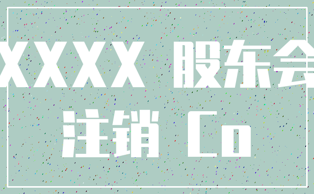 XXXX 股东会_注销 Co