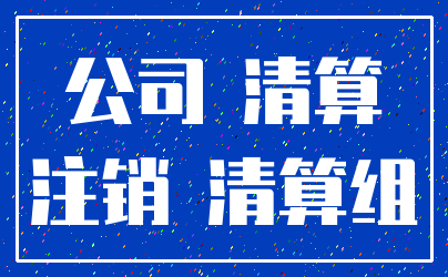 公司 清算_注销 清算组