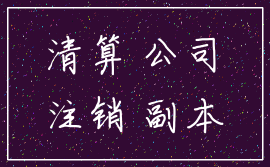 清算 公司_注销 副本