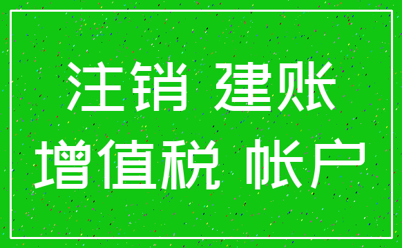 注销 建账_增值税 帐户