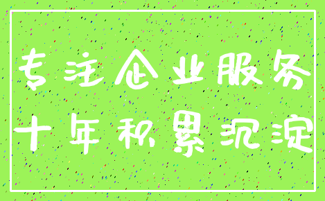 专注企业服务_十年积累沉淀