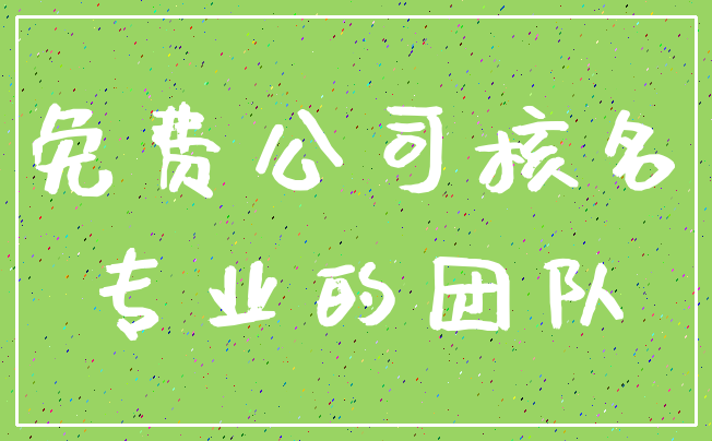 免费公司核名_专业的团队