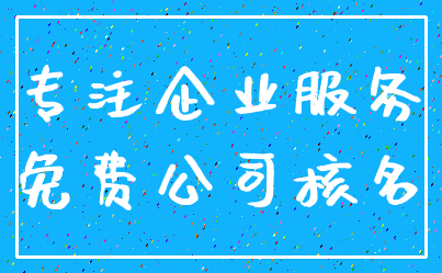 专注企业服务_免费公司核名