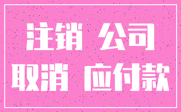 注销 公司_取消 应付款