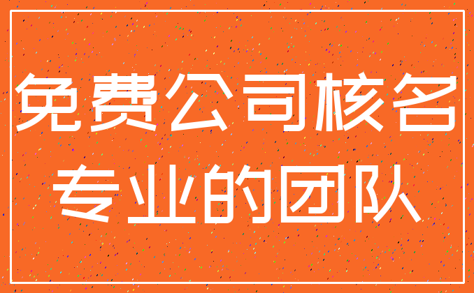 免费公司核名_专业的团队