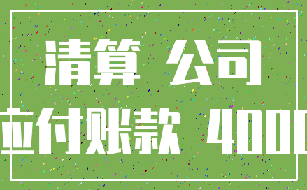 清算 公司_应付账款 4000