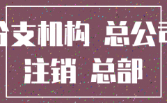 总公司注销 分公司经营