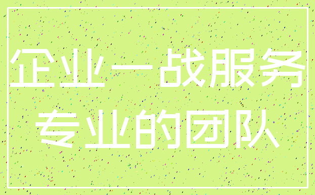 企业一战服务_专业的团队