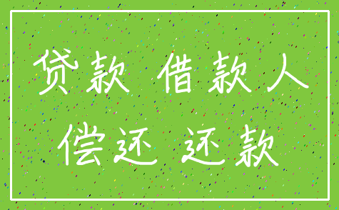 贷款 借款人_偿还 还款