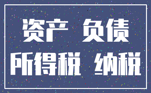 资产 负债_所得税 纳税