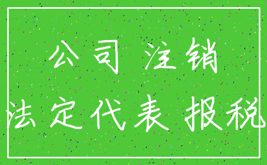 公司 注销_法定代表 报税