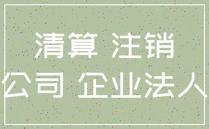 清算 注销_公司 企业法人