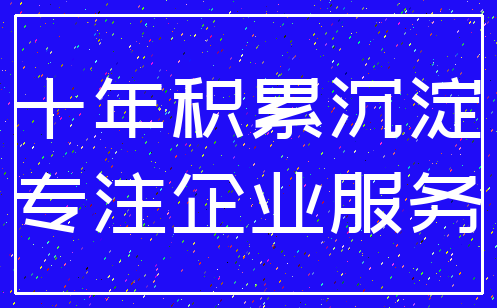 十年积累沉淀_专注企业服务