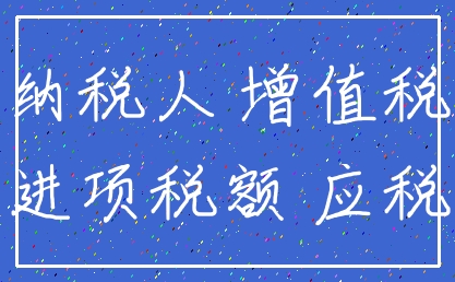 纳税人 增值税_进项税额 应税