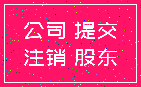 公司 提交_注销 股东