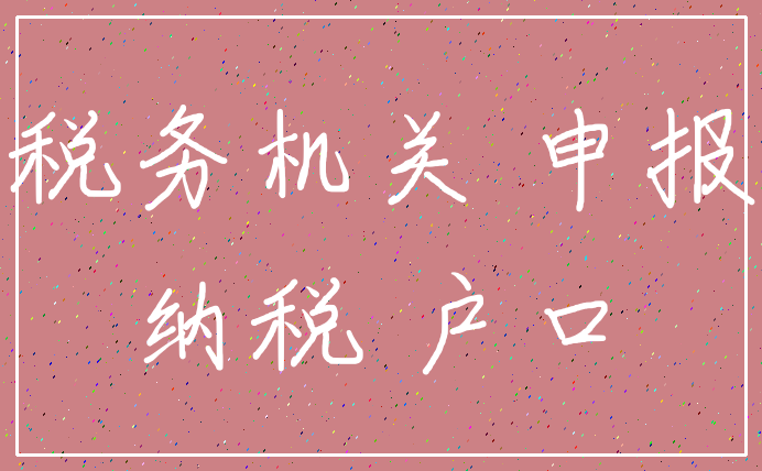 税务机关 申报_纳税 户口