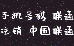 公司联通电话卡注销