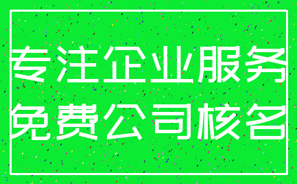 专注企业服务_免费公司核名