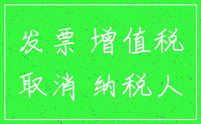 发票 增值税_取消 纳税人