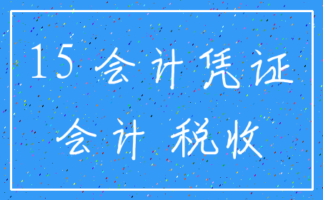 15 会计凭证_会计 税收