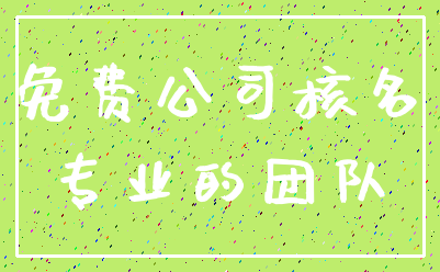 免费公司核名_专业的团队