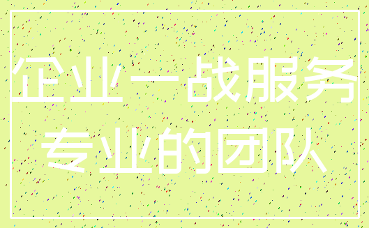 企业一战服务_专业的团队