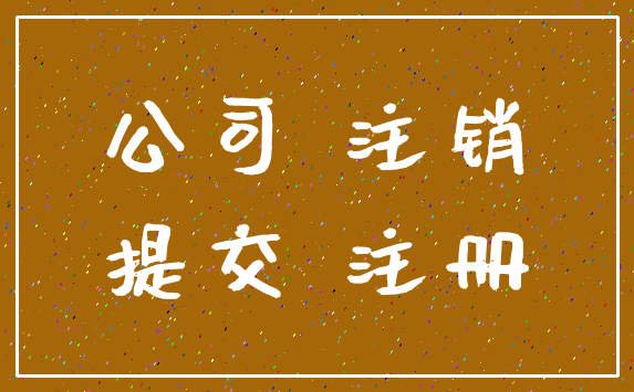 公司 注销_提交 注册