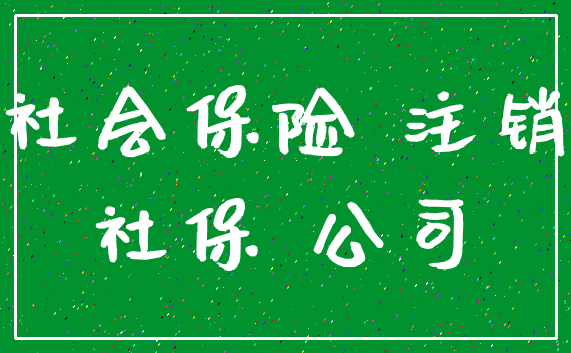 社会保险 注销_社保 公司