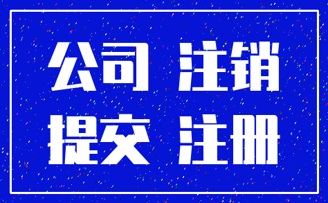 公司 注销_提交 注册