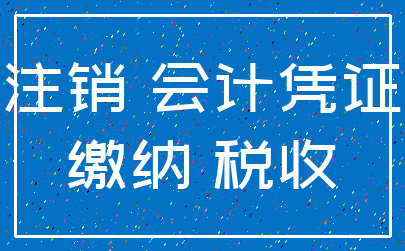 注销 会计凭证_缴纳 税收