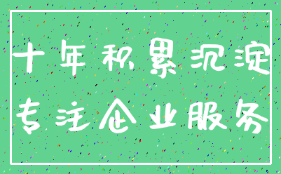 十年积累沉淀_专注企业服务