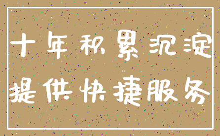 十年积累沉淀_提供快捷服务