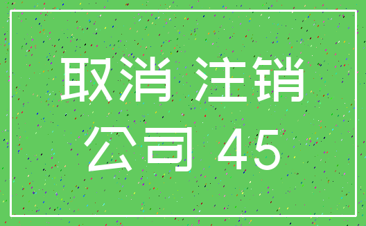 取消 注销_公司 45