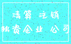 个人独资公司注销说明