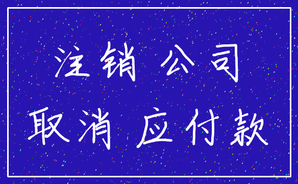 注销 公司_取消 应付款