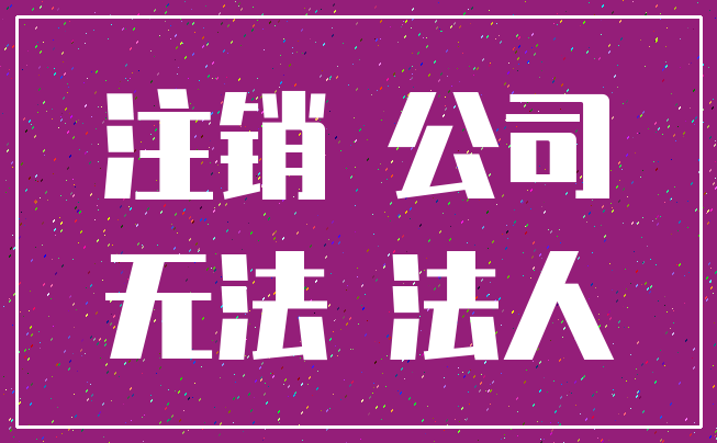 注销 公司_无法 法人