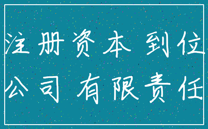 注册资本 到位_公司 有限责任
