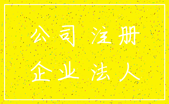 公司 注册_企业 法人