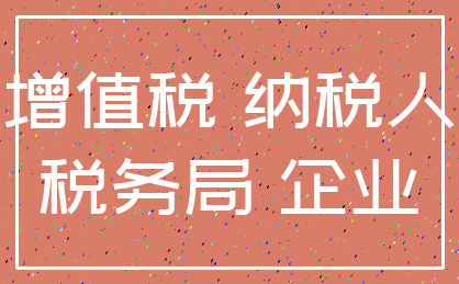 增值税 纳税人_税务局 企业