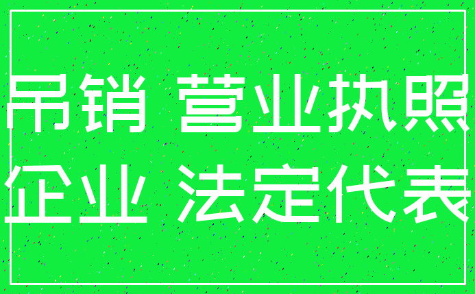 吊销 营业执照_企业 法定代表