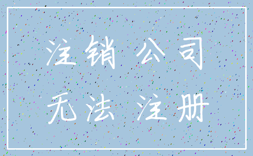 注销 公司_无法 注册