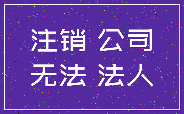 注销 公司_无法 法人