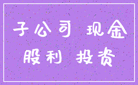 子公司 现金_股利 投资