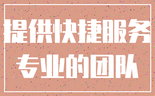 提供快捷服务_专业的团队