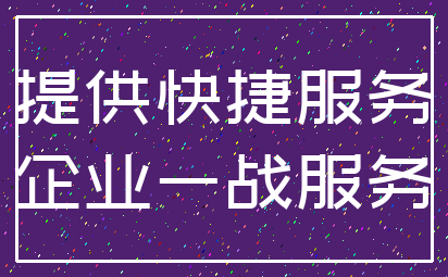 提供快捷服务_企业一战服务