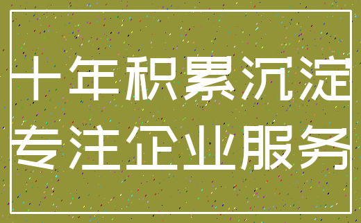 十年积累沉淀_专注企业服务