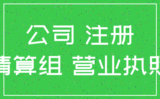公司 注册_清算组 营业执照