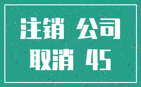 注销 公司_取消 45